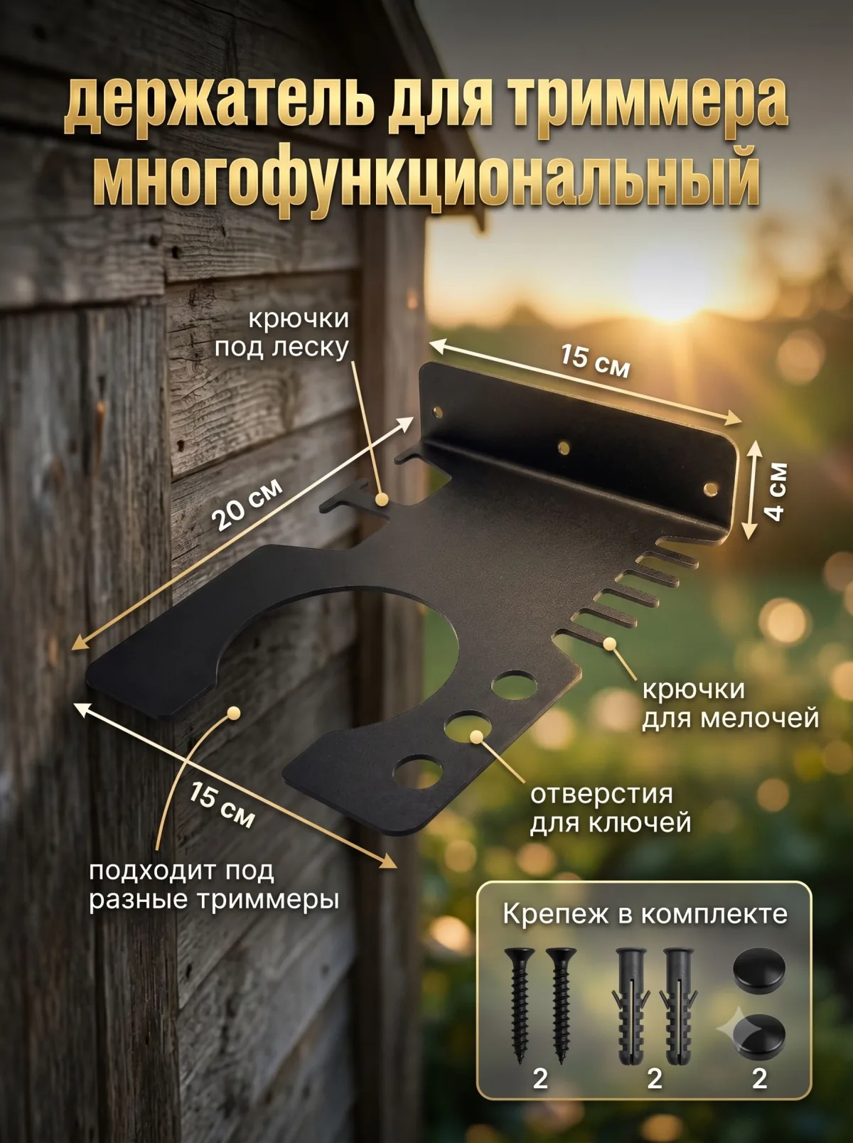 Ключница «Триммер» — чёрная — фото 3
