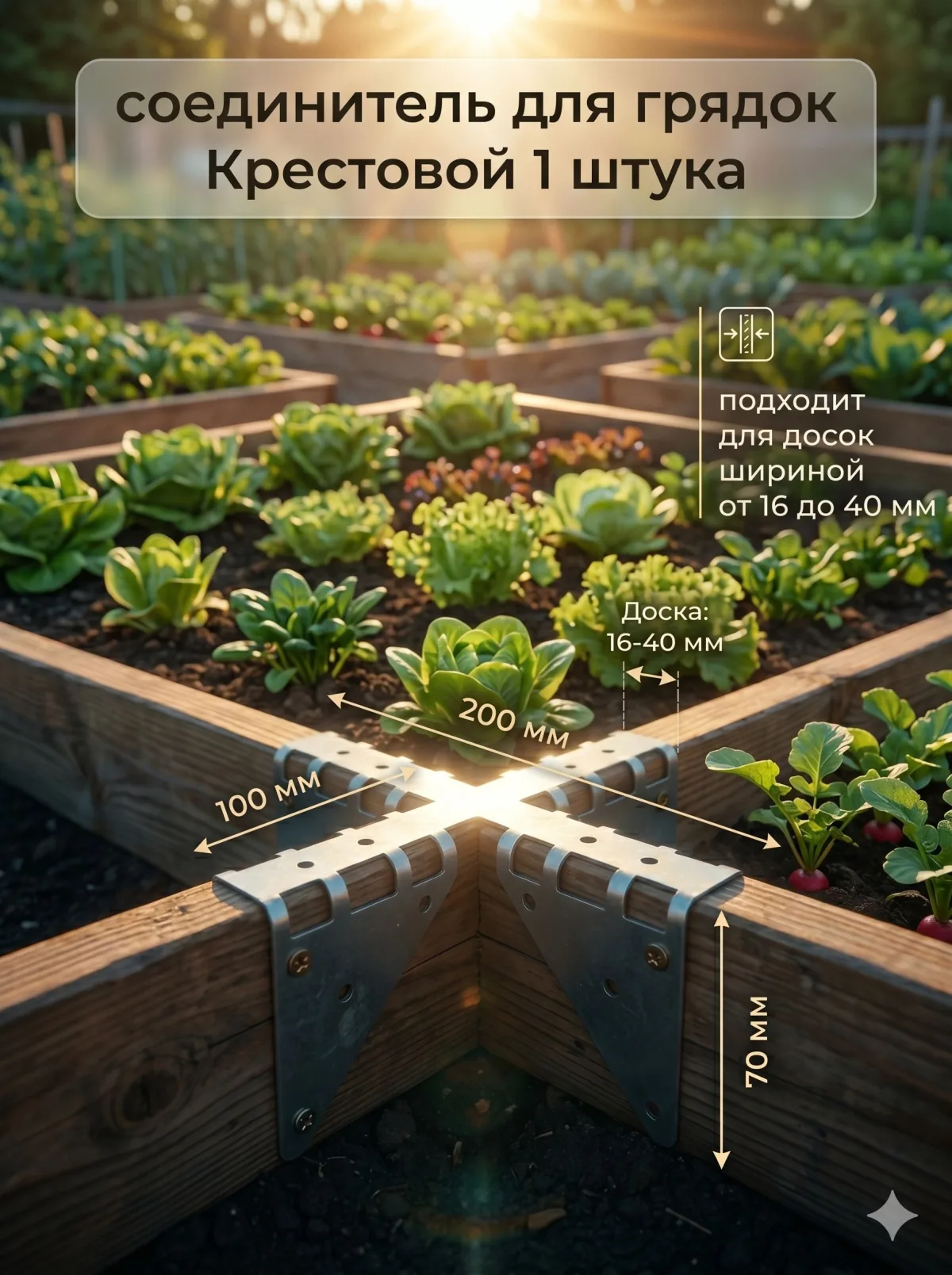 Крестовой крючок 200 мм (1 шт.) — чёрный — купить в M-Style